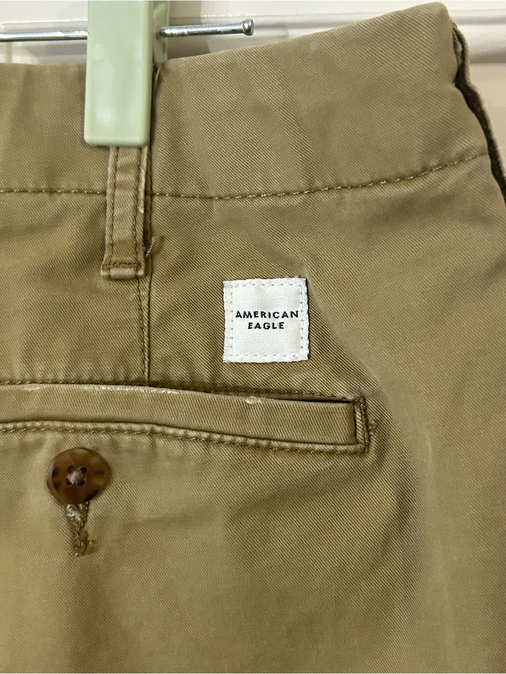 American Eagle Pants Mens 34x32 Beige Next Level Flex Original Straight Chino - Picture 3 of 10